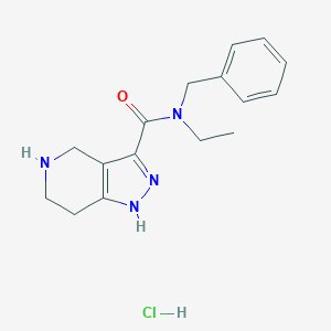 N-Benzyl-N-ethyl-4,5,6,7-tetrahydro-1H-pyrazolo-[4,3-c]pyridine-3-carboxamide hydrochloride图片