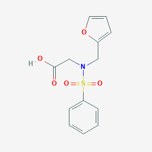(Benzenesulfonylfuran-2-ylmethylamino)-acetic acid图片