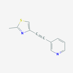 3-[2-(2-Methyl-1,3-thiazol-4-yl)ethynyl]pyridine图片