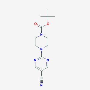 2-(4-Boc-1-哌嗪基)嘧啶-5-甲腈图片