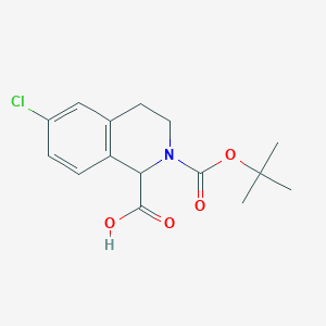 2-Boc-6-chloro-3,4-dihydro-1H-isoquinoline-1-carboxylic Acid图片