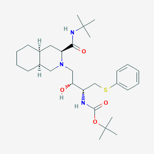 [3S-(3R,4aR,8aR,2'S,3'S)]-2-[3'-N-t-Boc-amino-2'-hydroxy-4'-(phenyl)thio]butyldecahydroisoquinoline-3-N-t-butylcarboxamide图片