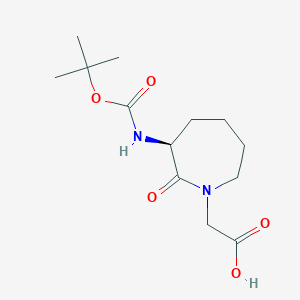 2-[(3S)-3-(tert-butoxycarbonylamino)-2-oxo-azepan-1-yl]aceticacidͼƬ
