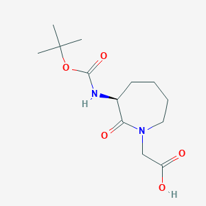 2-[(3S)-3-(tert-butoxycarbonylamino)-2-oxo-azepan-1-yl]aceticacid图片