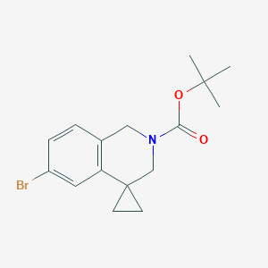 tert-Butyl 6'-Bromo-2',3'-dihydro-1'H-spiro[cyclopropane-1,4'-isoquinoline]-2'-carboxylate图片