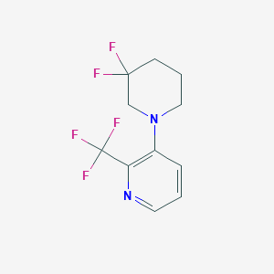 3-(3,3-Difluoropiperidin-1-yl)-2-(trifluoromethyl)pyridine图片