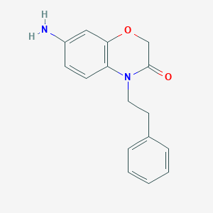 7-amino-4-(2-phenylethyl)-3,4-dihydro-2H-1,4-benzoxazin-3-one图片