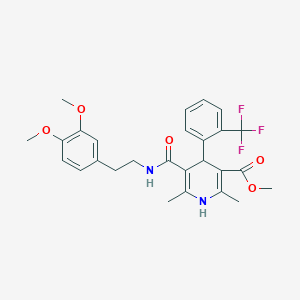 Methyl 1,4-Dihydro-2,6-dimethyl-4-(2'-trifluoromethyl)phenyl-pyridine-3-carboxylate-5-(3,4-dimethoxyphenyl)ethyl Carboxamide图片