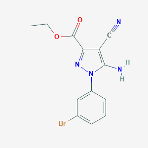 Ethyl 5-amino-1-(3-bromophenyl)-4-cyano-1H-pyrazole-3-carboxylate图片