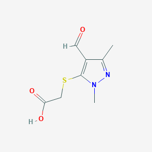 2-[(4-Formyl-1,3-dimethyl-1H-pyrazol-5-yl)sulfanyl]acetic Acid图片