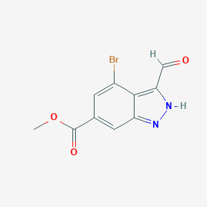 Methyl 4-Bromo-3-formyl-1H-indazole-6-carboxylate图片