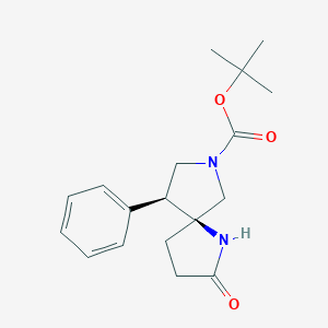 (5S,9S)-叔-丁基2-氧亚基-9-苯基-1,7-二氮杂螺[4,4]壬烷-7-甲酸基酯图片