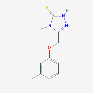 4-Methyl-5-[(3-methylphenoxy)methyl]-4H-1,2,4-triazole-3-thiol图片