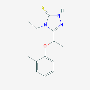 4-Ethyl-5-[1-(2-methylphenoxy)ethyl]-4H-1,2,4-triazole-3-thiol图片