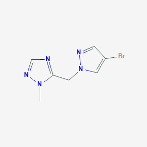 5-[(4-bromo-1H-pyrazol-1-yl)methyl]-1-methyl-1H-1,2,4-triazole图片