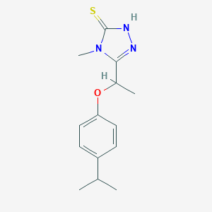5-[1-(4-Isopropylphenoxy)ethyl]-4-methyl-4H-1,2,4-triazole-3-thiol图片