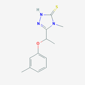 4-Methyl-5-[1-(3-methylphenoxy)ethyl]-4H-1,2,4-triazole-3-thiol图片