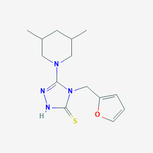 5-(3,5-Dimethylpiperidin-1-yl)-4-(furan-2-ylmethyl)-4H-1,2,4-triazole-3-thiol图片