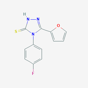 4-(4-Fluorophenyl)-5-(furan-2-yl)-4H-1,2,4-triazole-3-thiol图片