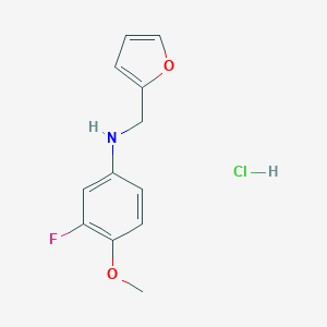 3-fluoro-N-(furan-2-ylmethyl)-4-methoxyaniline hydrochloride图片