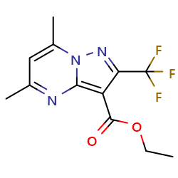 ethyl5,7-dimethyl-2-(trifluoromethyl)pyrazolo[1,5-a]pyrimidine-3-carboxylate图片