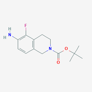 tert-Butyl 6-Amino-5-fluoro-1,2,3,4-tetrahydroisoquinoline-2-carboxylate图片