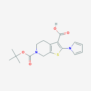 6-(tert-Butoxycarbonyl)-2-(1H-pyrrol-1-yl)-4,5,6,7-tetrahydrothieno[2,3-c]pyridine-3-carboxylic acid图片