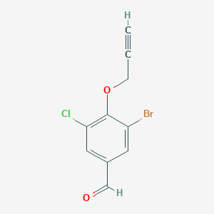3-Bromo-5-chloro-4-(prop-2-yn-1-yloxy)benzaldehyde图片