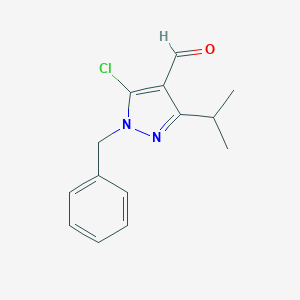 1-benzyl-5-chloro-3-(propan-2-yl)-1H-pyrazole-4-carbaldehyde图片