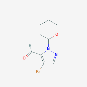 4-Bromo-2-(oxan-2-yl)pyrazole-3-carbaldehyde图片