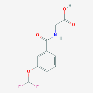 2-{[3-(Difluoromethoxy)phenyl]formamido}acetic Acid图片