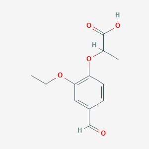 2-(2-Ethoxy-4-formylphenoxy)propanoic acid图片