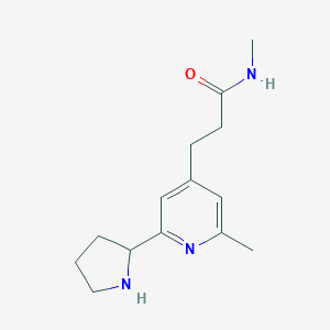 N-Methyl-3-(2-methyl-6-pyrrolidin-2-yl-pyridin-4-yl)-propionamide图片