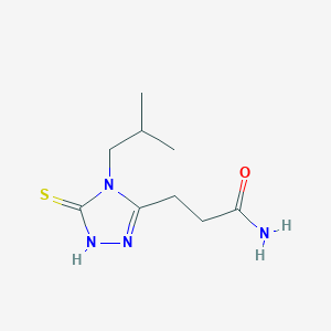 3-[4-(2-Methylpropyl)-5-sulfanyl-4H-1,2,4-triazol-3-yl]propanamide图片