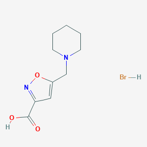 5-(1-Piperidinylmethyl)-isoxazole-3-carboxylic Acid Hydrobromide图片