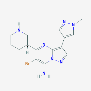 6-Bromo-3-(1-methyl-1H-pyrazol-4-yl)-5-(3S)-3-piperidinylpyrazolo[1,5-a]pyrimidin-7-amine图片