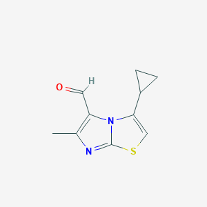 3-cyclopropyl-6-methylimidazo[2,1-b][1,3]thiazole-5-carbaldehyde图片