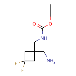 tert-butylN-{[1-(aminomethyl)-3,3-difluorocyclobutyl]methyl}carbamate图片