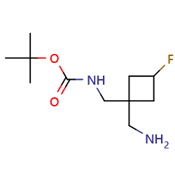 tert-butylN-{[1-(aminomethyl)-3-fluorocyclobutyl]methyl}carbamate图片