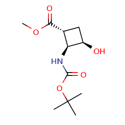 methylrel-(1R,2S,3R)-2-(tert-butoxycarbonylamino)-3-hydroxy-cyclobutanecarboxylate图片