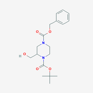 4-benzyl1-tert-butyl2-(hydroxymethyl)piperazine-1,4-dicarboxylate图片