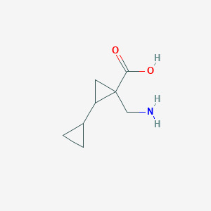 2-(Aminomethyl)bi(cyclopropane)-2-carboxylic acidͼƬ
