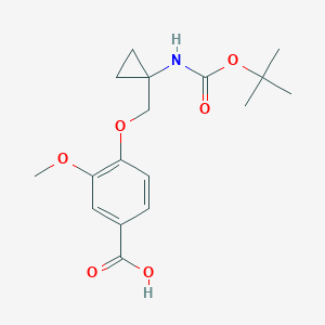 Benzoic acid,4-[[1-[[(1,1-dimethylethoxy)carbonyl]amino]cyclopropyl]methoxy]-3-methoxy-图片