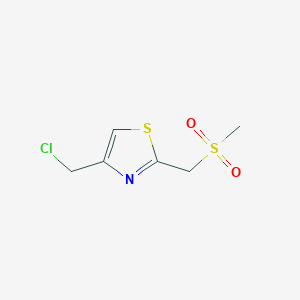 4-(chloromethyl)-2-(methanesulfonylmethyl)-1,3-thiazole图片