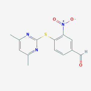 4-[(4,6-dimethylpyrimidin-2-yl)sulfanyl]-3-nitrobenzaldehyde图片