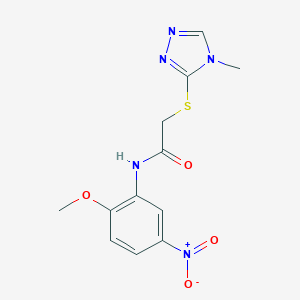 N-(2-Methoxy-5-nitrophenyl)-2-[(4-methyl-4H-1,2,4-triazol-3-yl)sulfanyl]acetamide图片