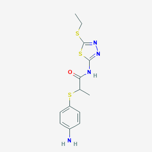2-[(4-Aminophenyl)thio]-N-[5-(ethylthio)-1,3,4-thiadiazol-2-yl]propanamide图片