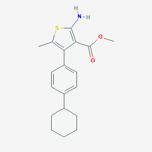 Methyl 2-amino-4-(4-cyclohexylphenyl)-5-methylthiophene-3-carboxylate图片