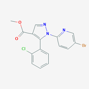 Methyl 1-(5-bromopyridin-2-yl)-5-(2-chlorophenyl)pyrazole-4-carboxylate图片