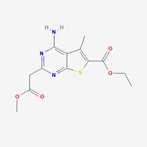 ethyl 4-amino-2-(2-methoxy-2-oxoethyl)-5-methylthieno[2,3-d]pyrimidine-6-carboxylate图片